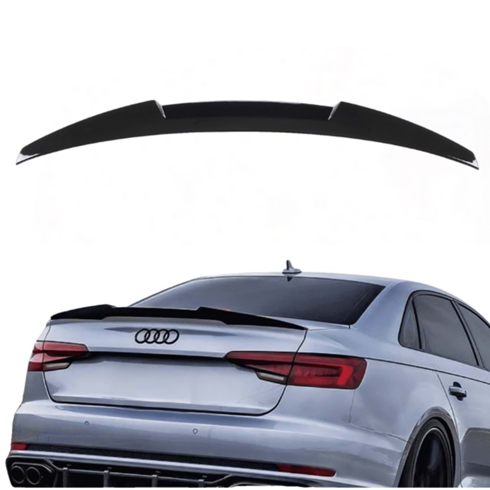 A4 B9 M4 Style Spoiler Piano Black ABS / 2019-2021