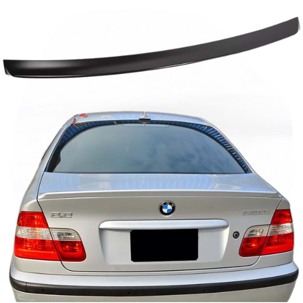 E46 Rear Trunk Spoiler Piano Black ABS / 1997-2006 (4 Doors)