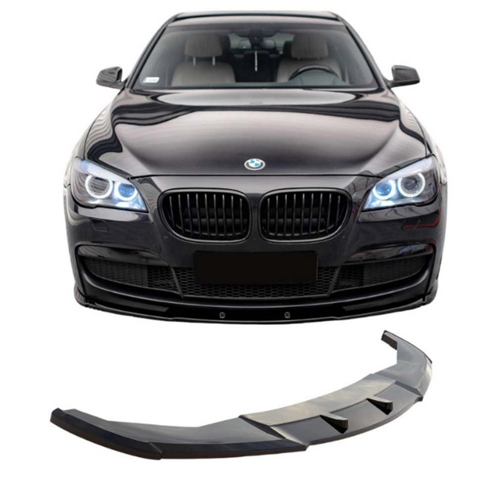 F01 Max Front Lip Piano Black Vacuum Plastic / 2009-2013