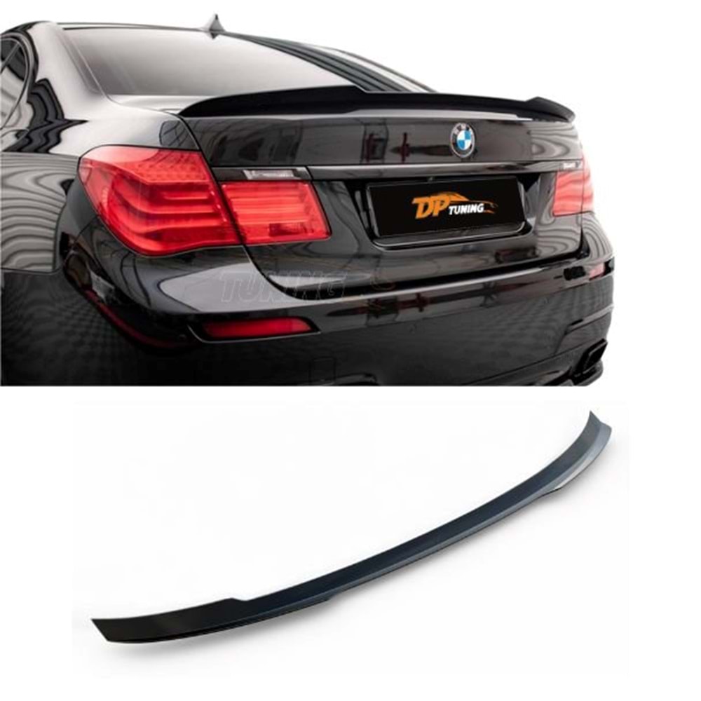 F01 Max Cap Style Trunk Spoiler Piano Black Vacuum Plastic / 2009-2013 (3 Piece)