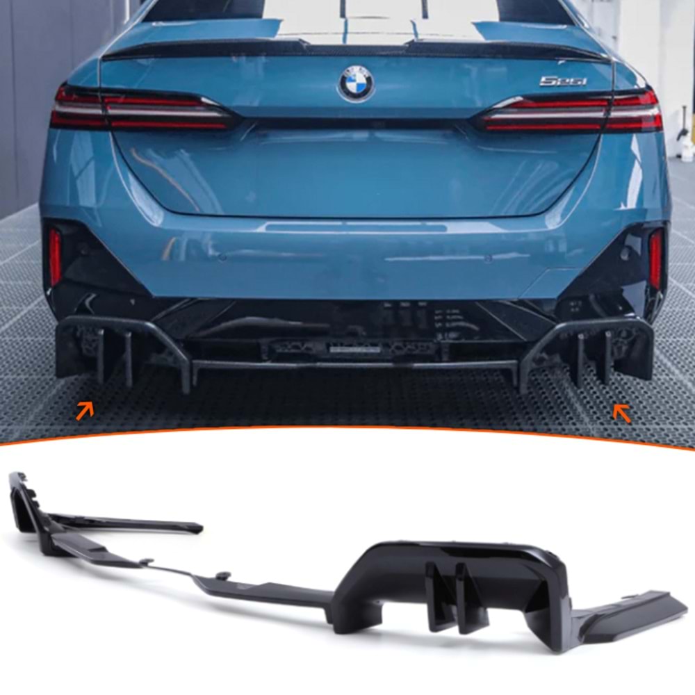 G60 - G68 Aero Rear Diffuser Piano Black ABS / 2024-up (3 Pieces - Gas)