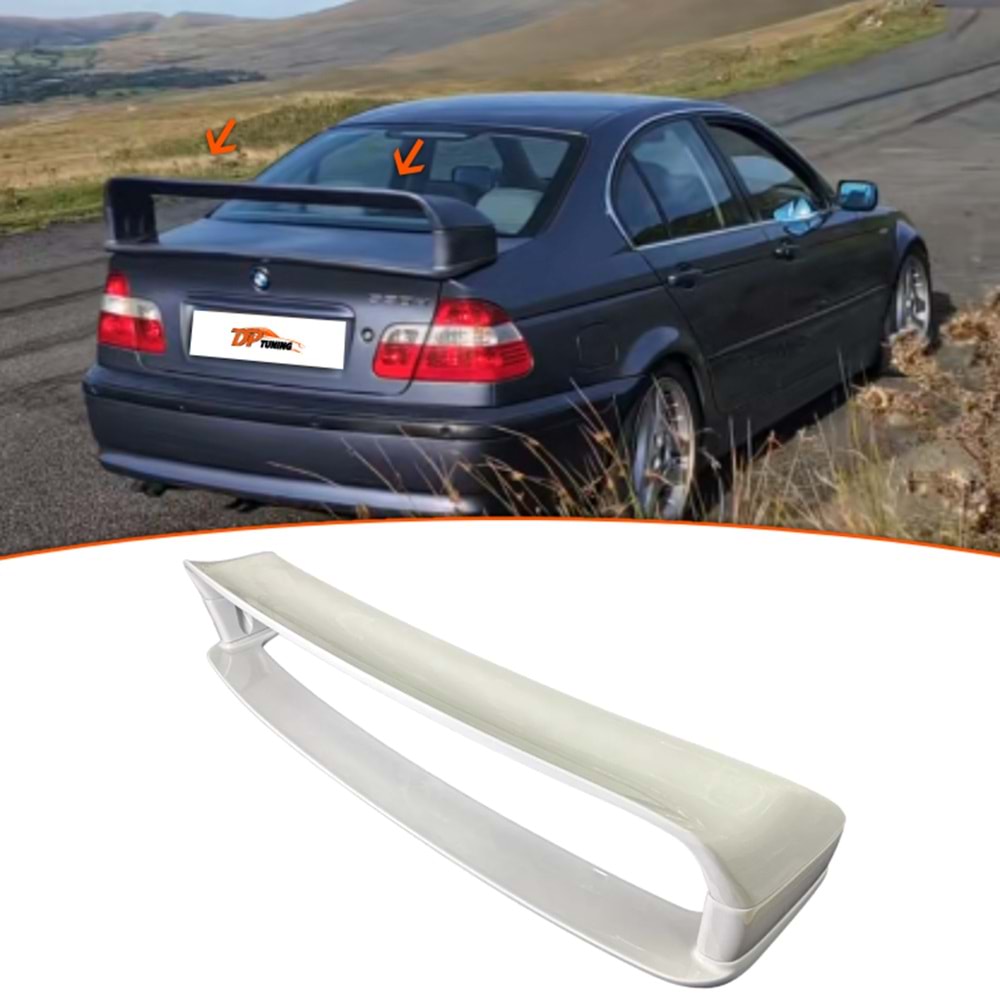 E46 LTW Rear Spoiler Raw ABS / 1990-2000 (4 Piece)