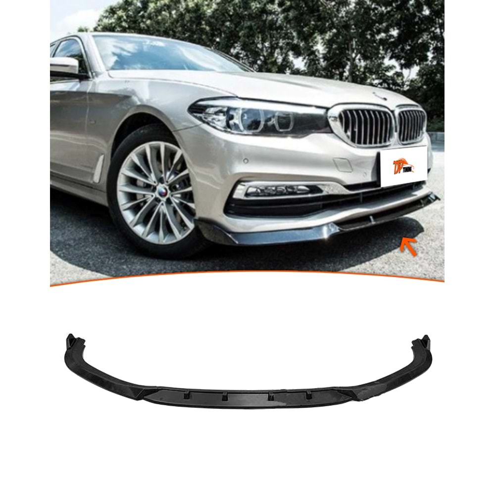 G30 Standard 3 Pieces Front Lip Piano Black ABS / 2017 - 2020