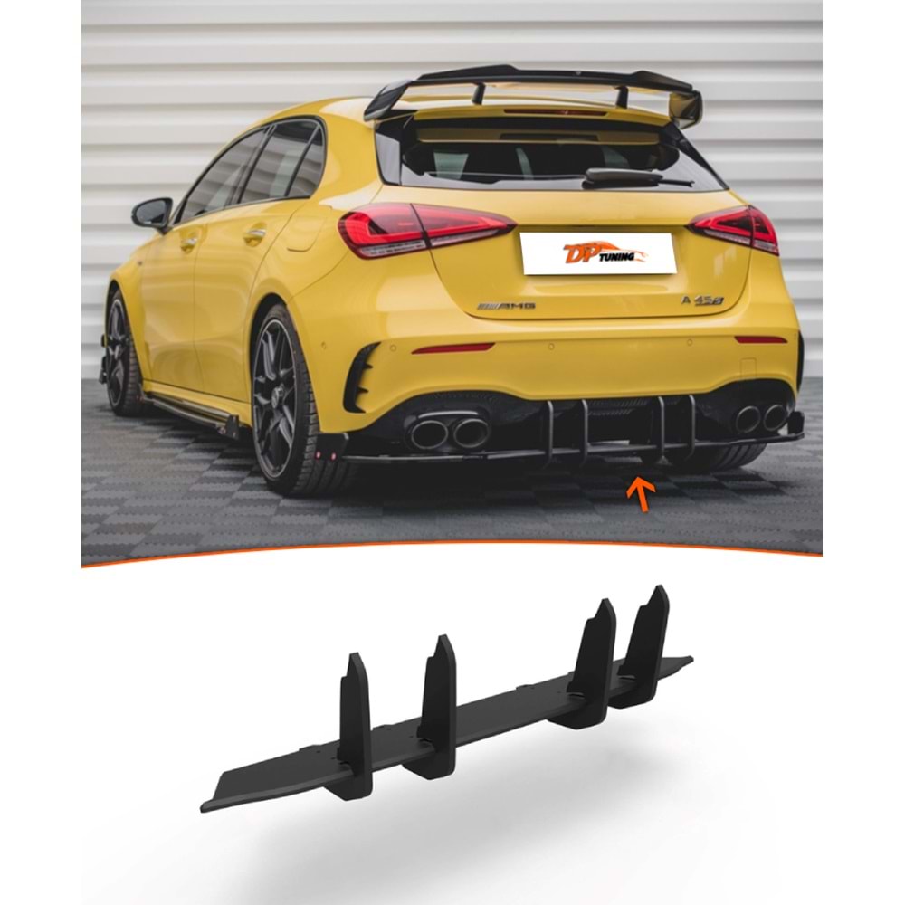 W177 Max Rear Splitter Piano Black ABS / 2019-up