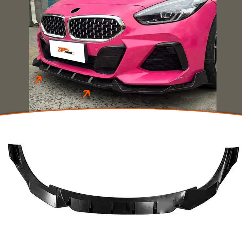 Z4 G29 Front Lip Piano Black ABS / 2023-up (3 Pieces)