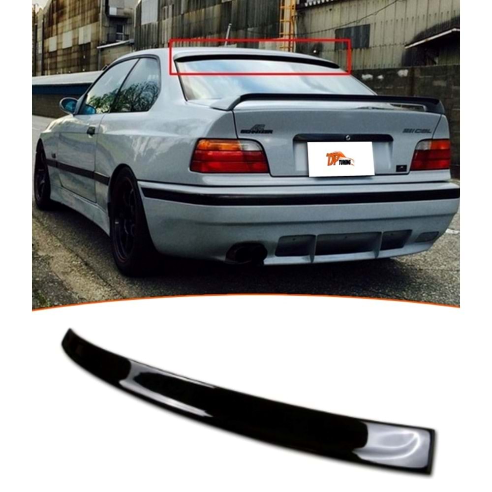 E36 Coupe Rear Roof Spoiler Piano Black ABS / 1995 - 2003 (2 Doors)
