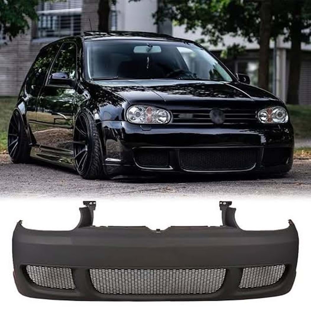 Golf 4 R32 Front Bumper Raw Surface ABS / 2003-2009 (Without Fog Lamps)