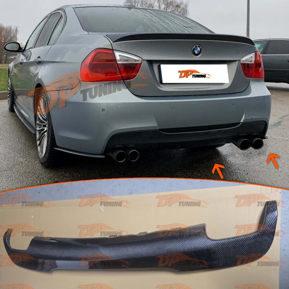 E90 M Technic Diffuser R+L Dual Output Carbon Fiber / 2004-2011