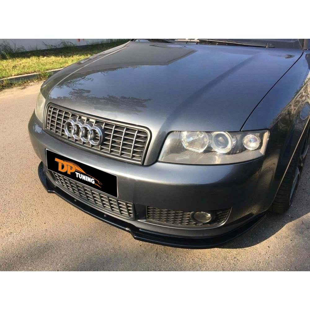 A4 B6 S-Line Max V2 Front Lip Piano Black Vacuum Plastic / 2000 - 2006