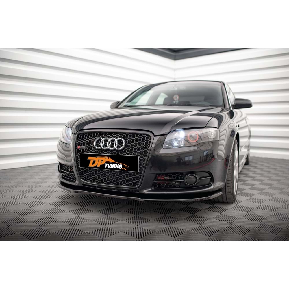 A4 B7 S-Line Max Front Lip Piano Black Vacuum Plastic / 2004 - 2008