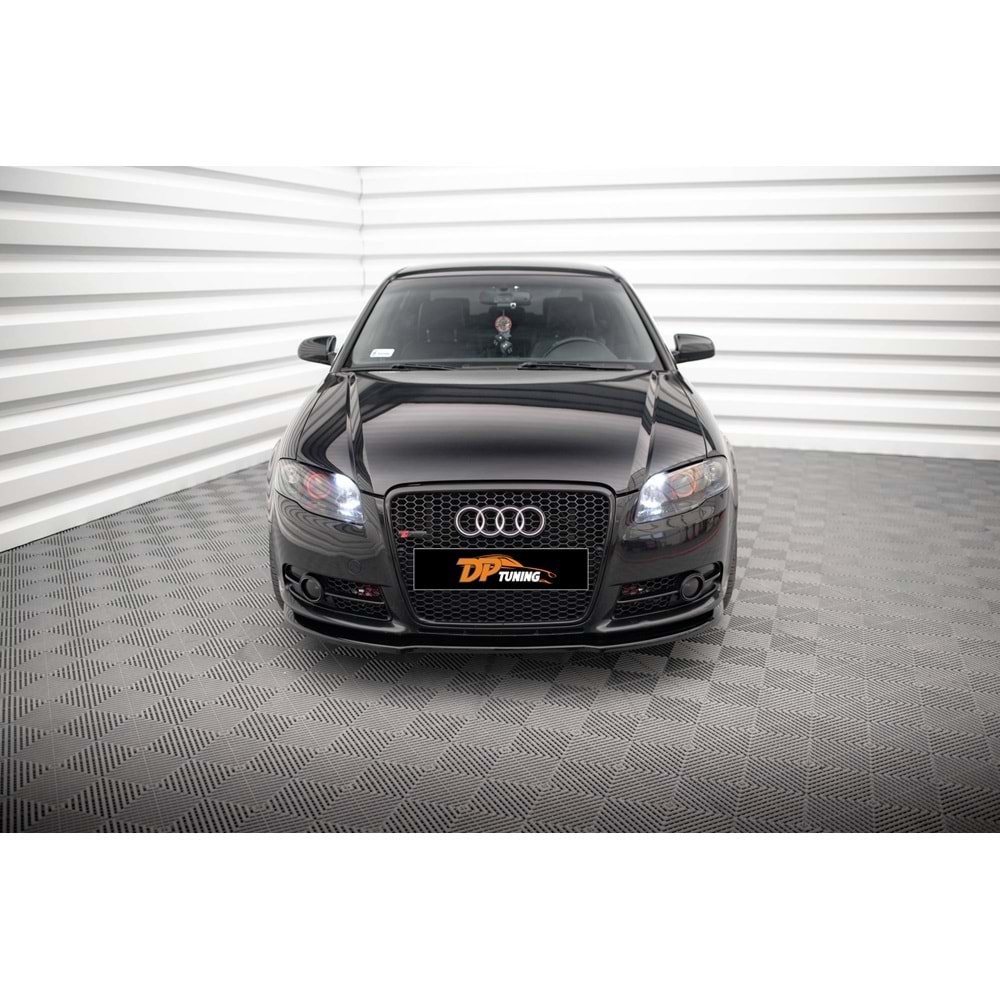 A4 B7 S-Line Max Front Lip Piano Black Vacuum Plastic / 2004 - 2008