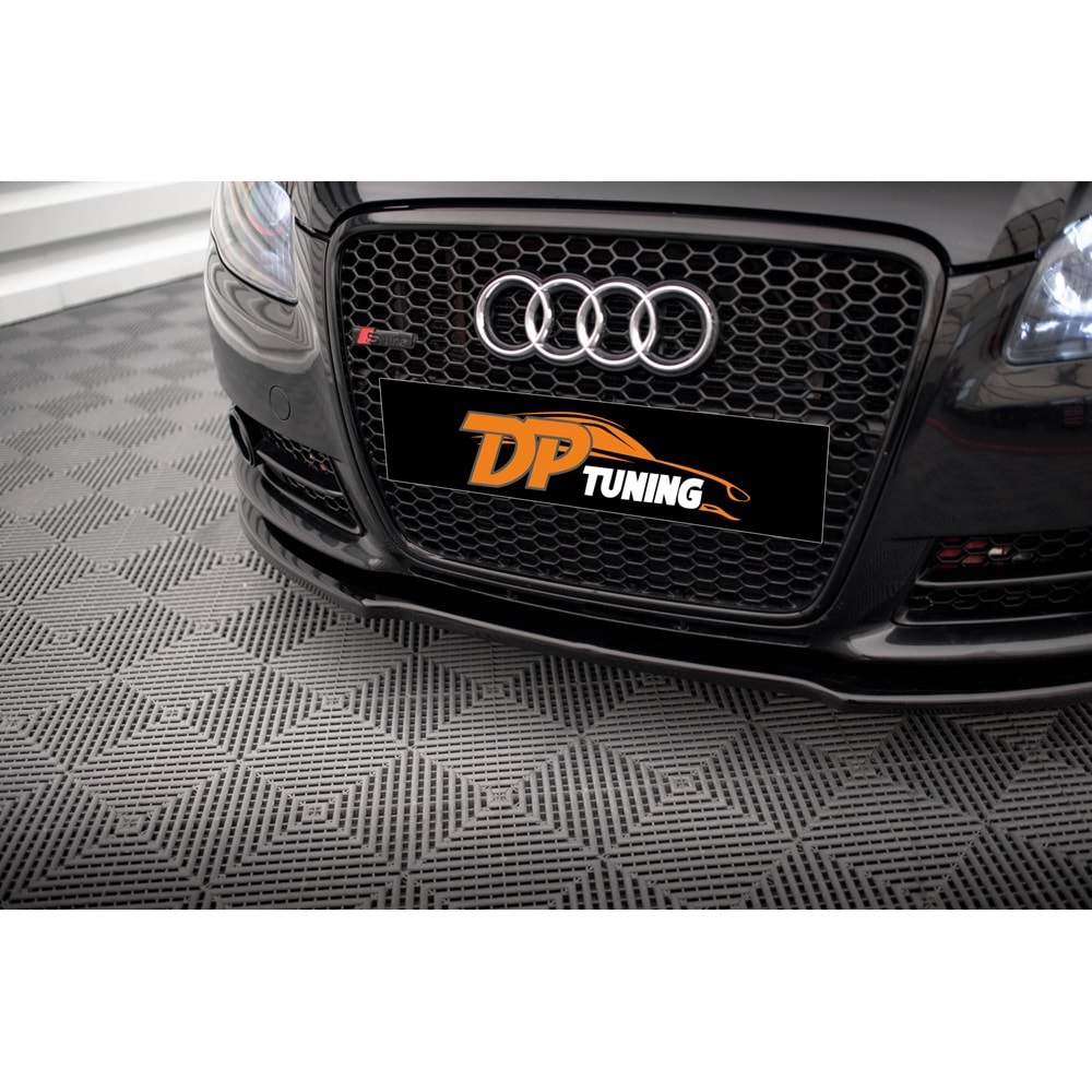 A4 B7 S-Line Max Front Lip Piano Black Vacuum Plastic / 2004 - 2008