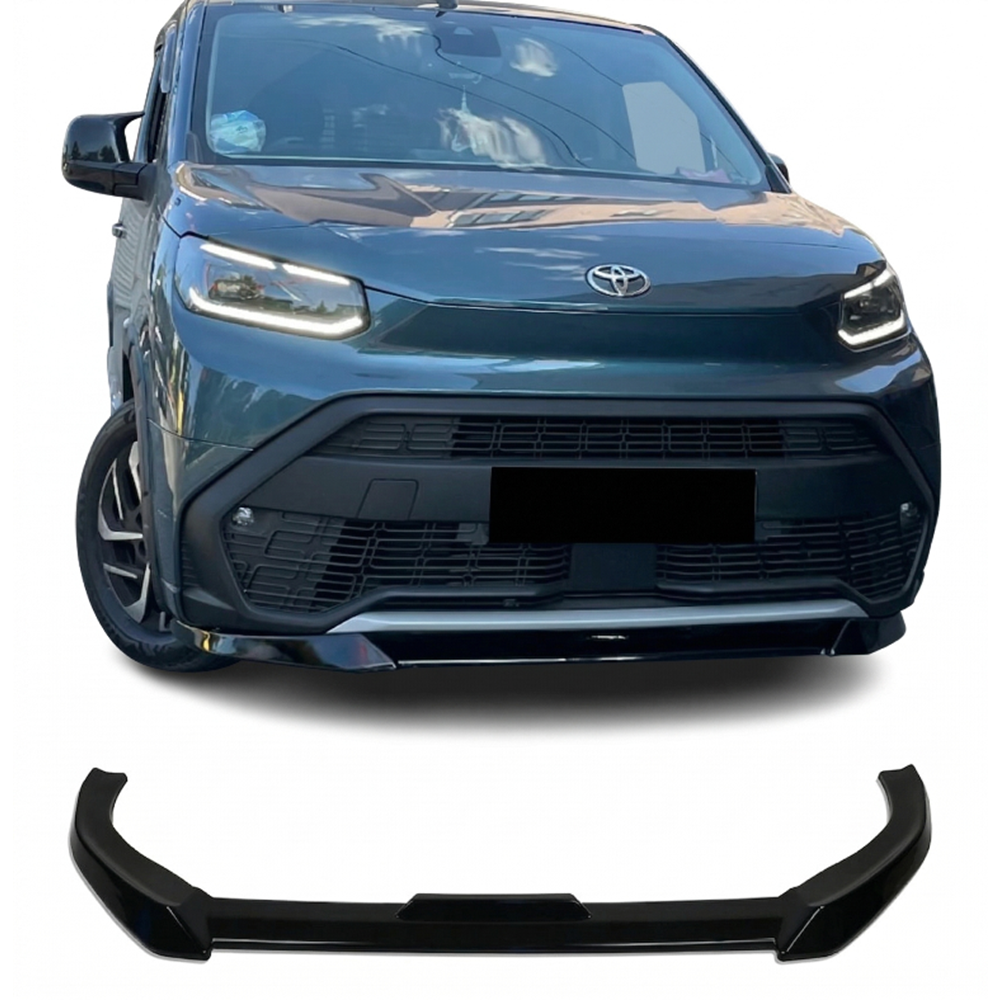 Proace City Front Lip Piano Black Vacuum Plastic / 2021-up