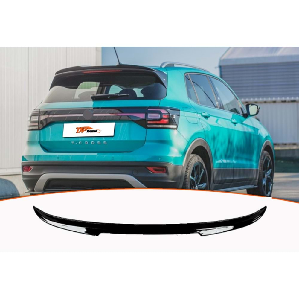 T-Cross Rear Roof Spoiler Piano Black ABS / 2022-up