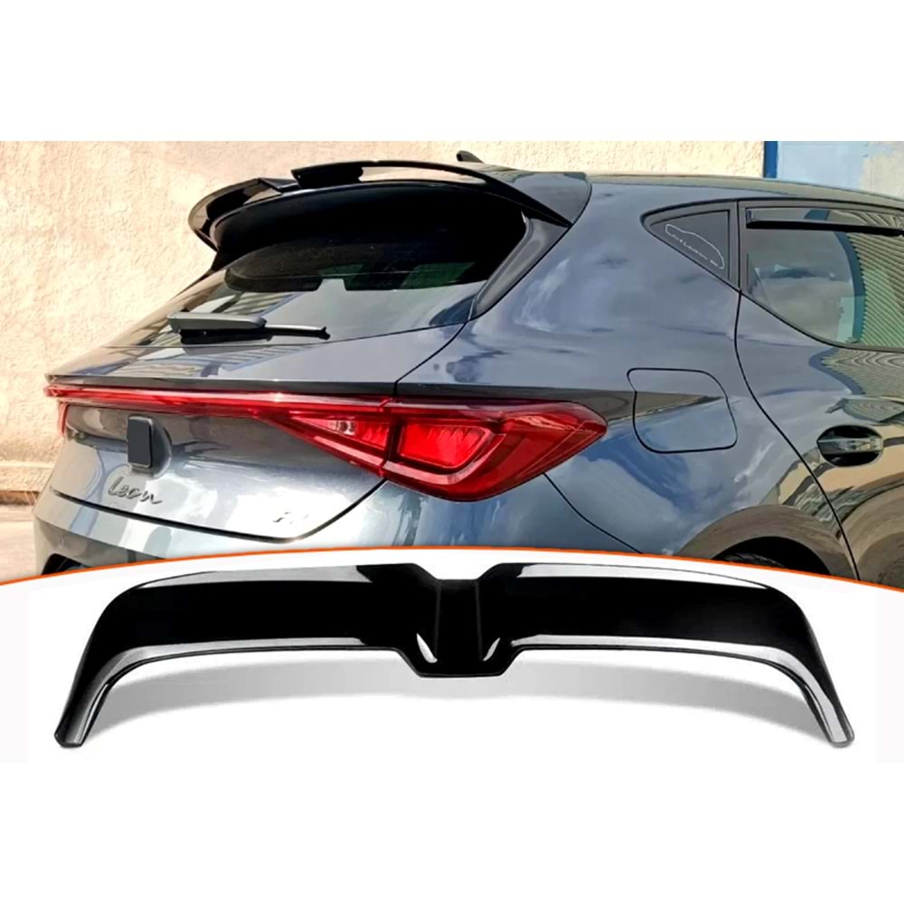 Leon MK4 Rear Roof Spoiler Piano Black ABS / 2020-up
