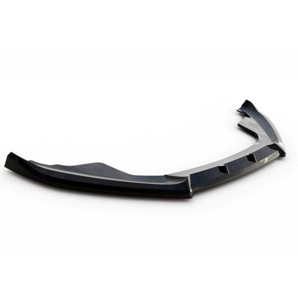 A5 8T S5 / S-Line V2 Front Lip Piano Black Vacuum / 2007-2011