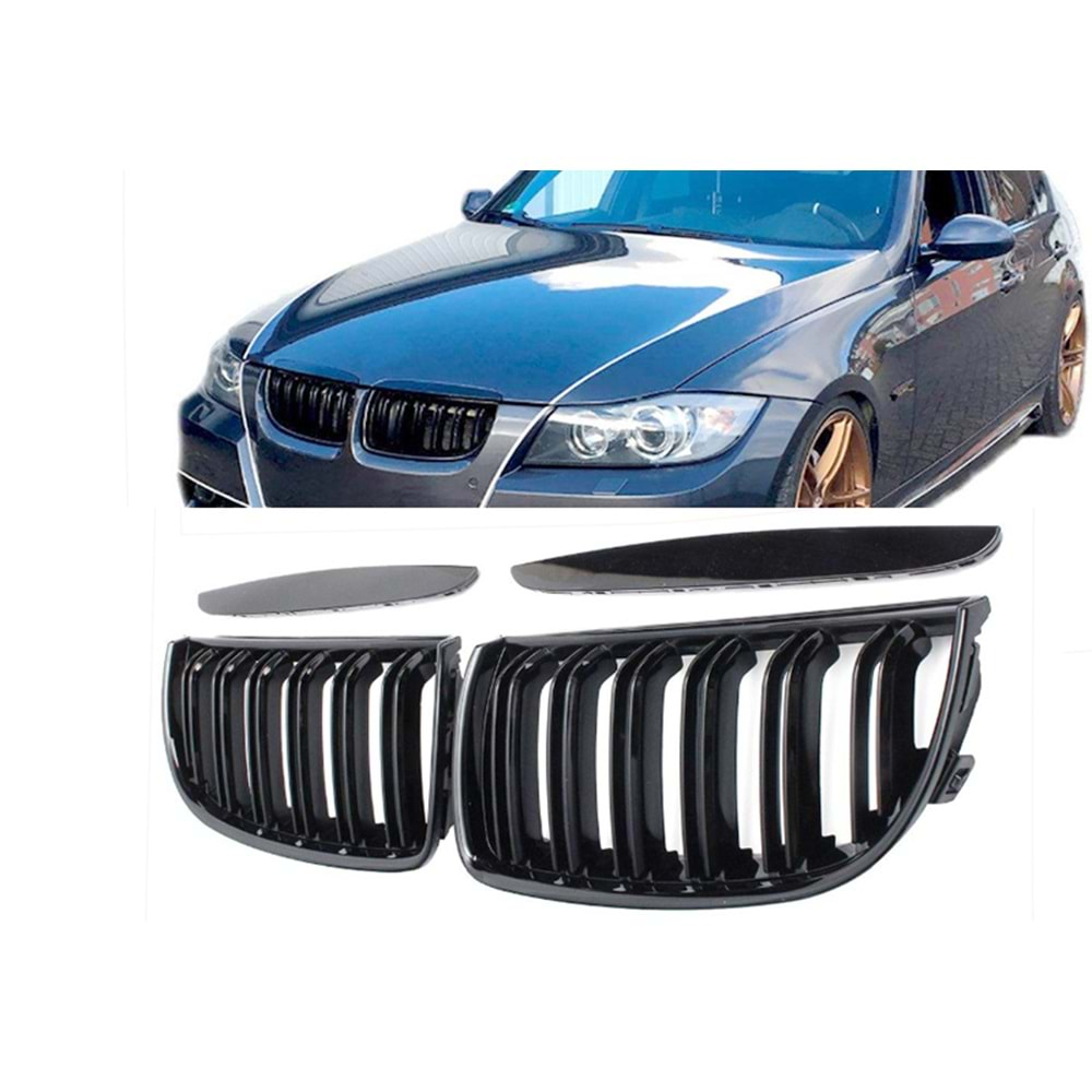 E90 M3 Front Grille Paino Black ABS / 2004-2008