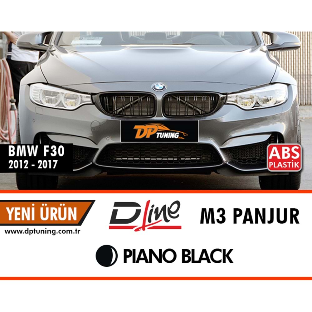 F30 M3 Front Grille Piano Black ABS / 2012-2018