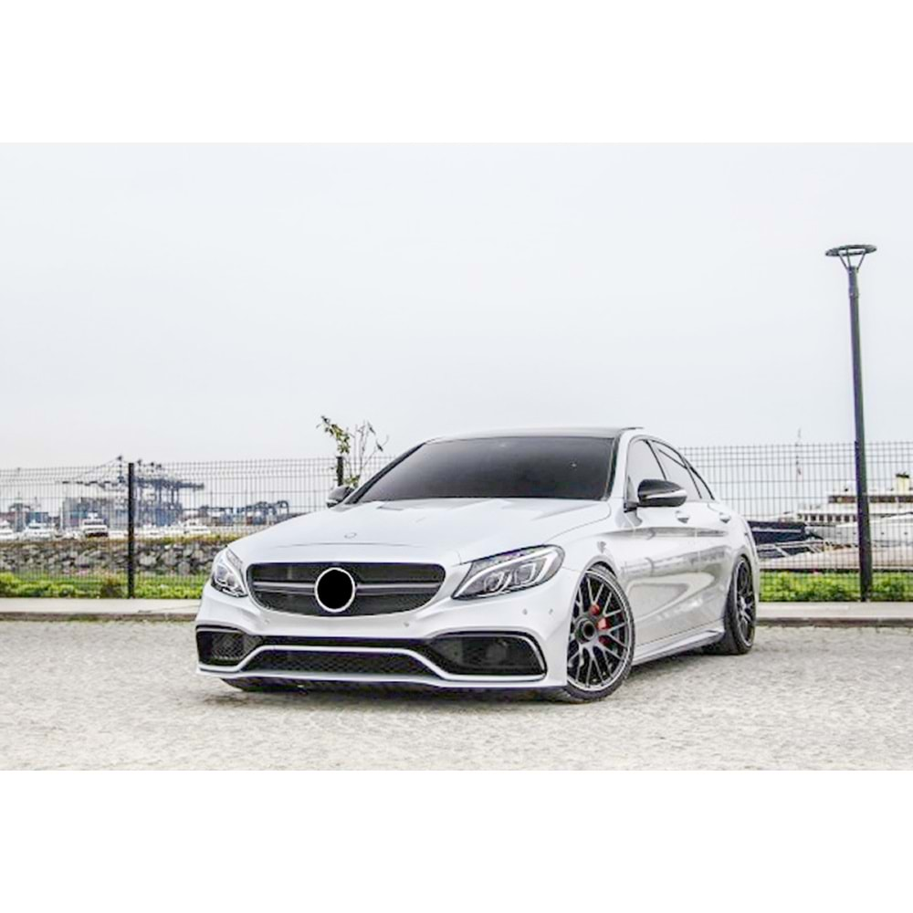 W205 C450 AMG Front Grille ABS / 2015-2018 (Piano Black)