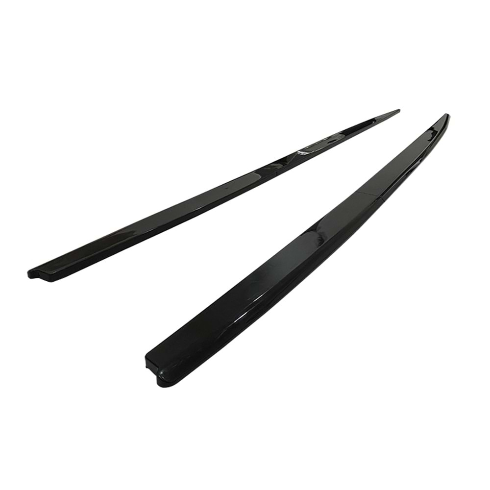 F10 Side Skirts Lower Lip Piano Black ABS / 2010-2017 (4 Pieces)