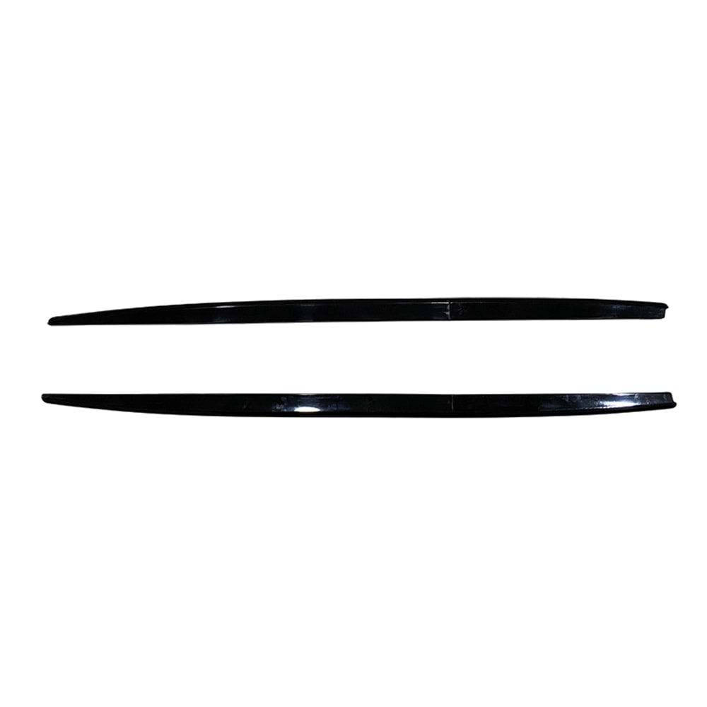 F10 Side Skirts Lower Lip Piano Black ABS / 2010-2017 (4 Pieces)