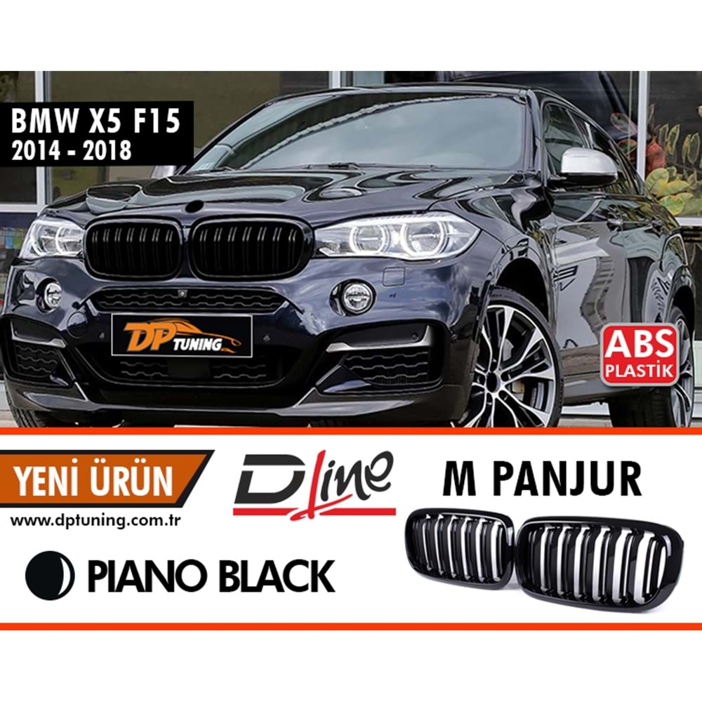 F15 X5 M Front Grille Piano Black ABS / 2013-2018