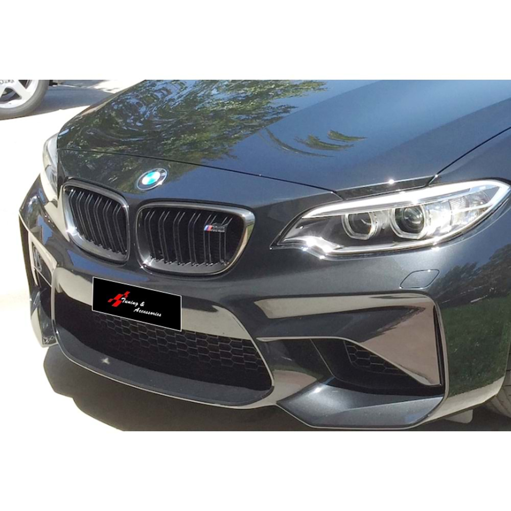 F22 M2 Front Grille Piano Black ABS / 2013-2017