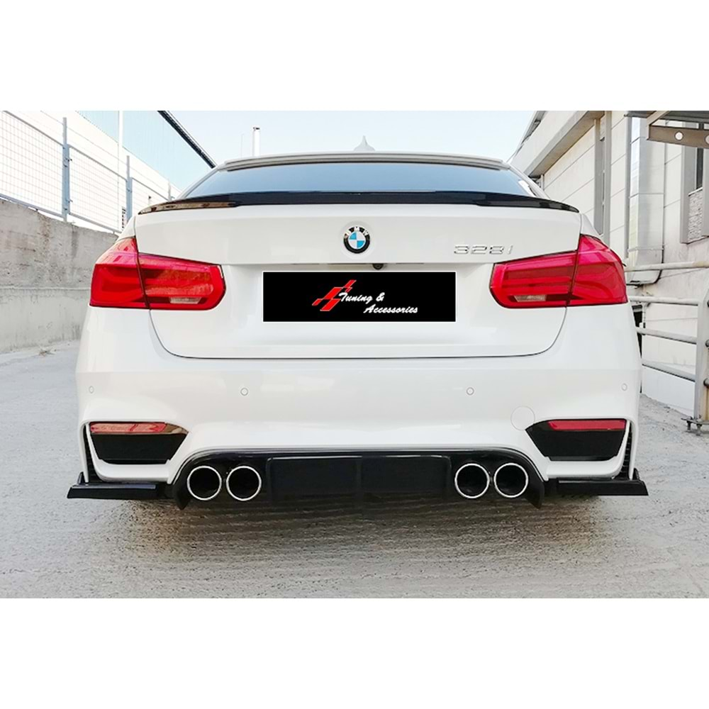 F30 M3 Vorstainer (Middle) Diffuser R+L Dual Output Piano Black Vacuum Plastic / 2012-2018