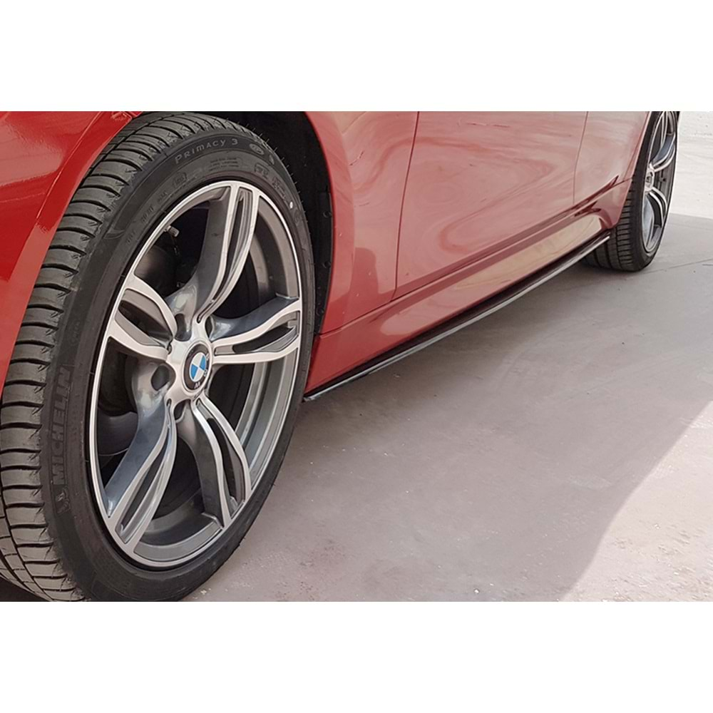 F30 Performance Side Skirt Lower Lip Piano Black Vacuum Plastic / 2012-2018