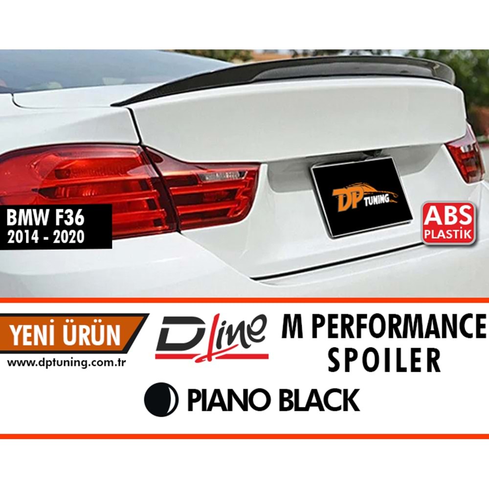 F36 M Performance Dynamics Rear Trunk Spoiler Piano Black ABS / 2014-2020
