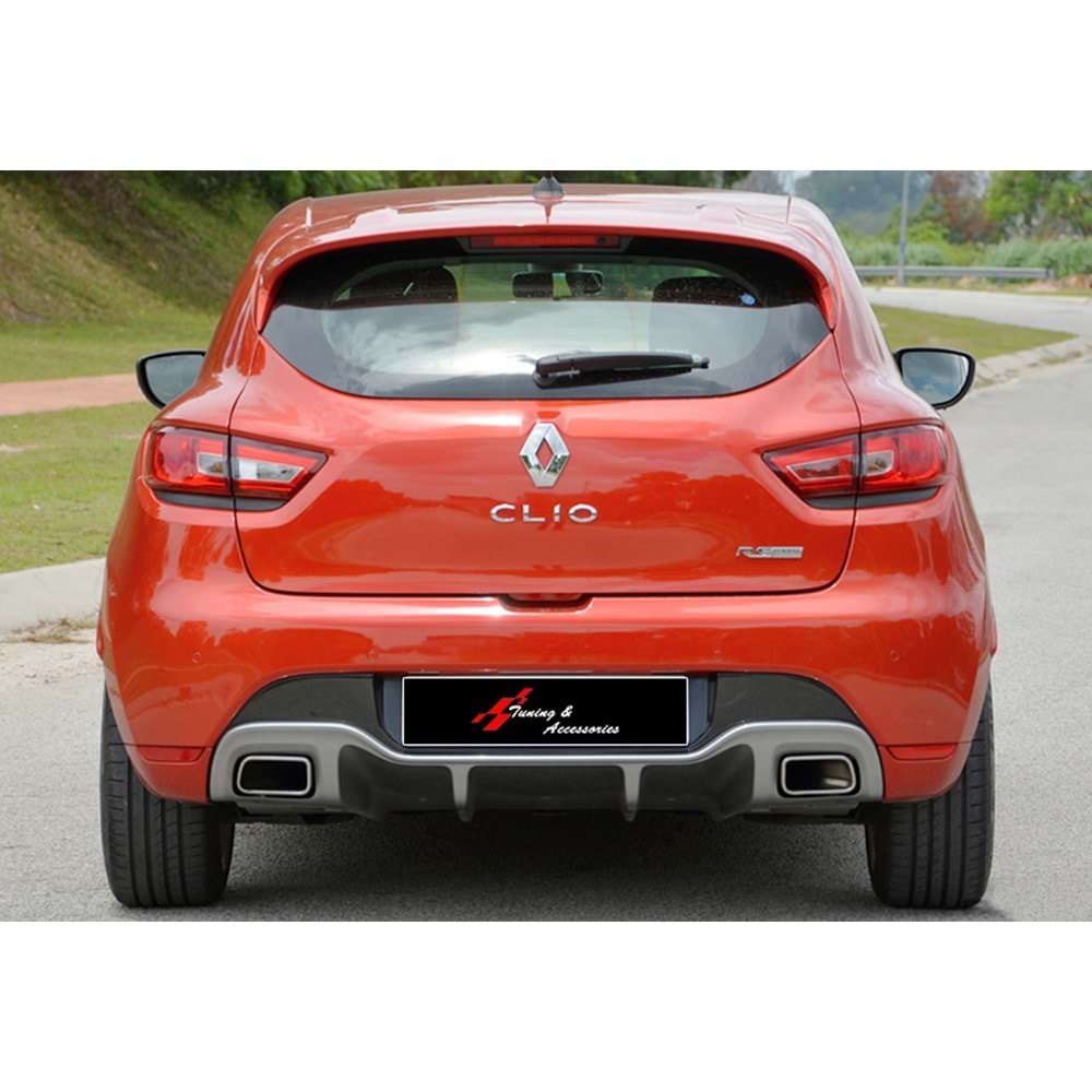 Clio 4 RS Model Rear Diffuser Left+Right Single Outlet Raw Vacuum / 2012-2019