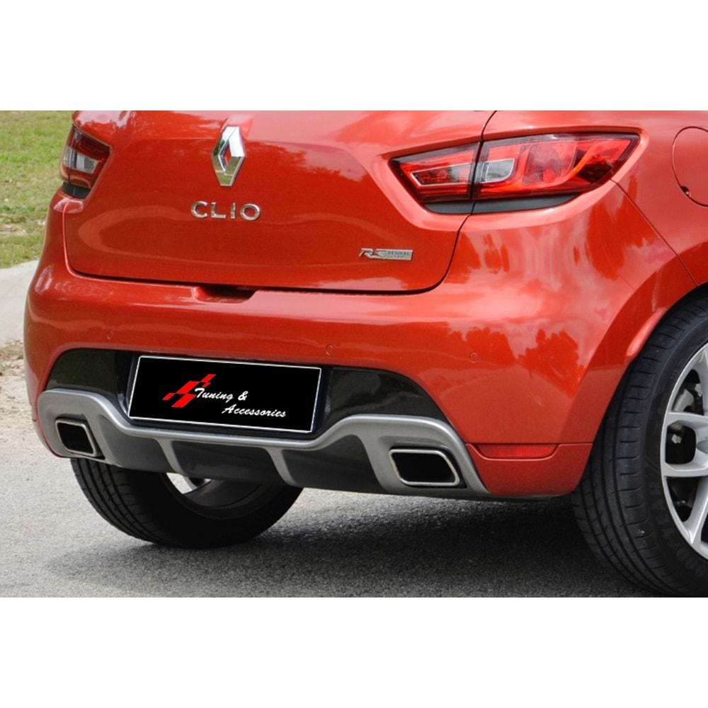 Clio 4 RS Model Rear Diffuser Left+Right Single Outlet Raw Vacuum / 2012-2019