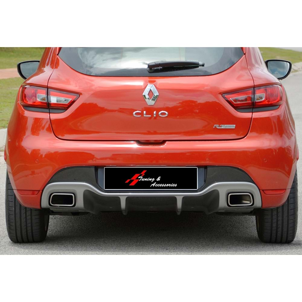 Clio 4 RS Model Rear Diffuser Left+Right Single Outlet Raw Vacuum / 2012-2019