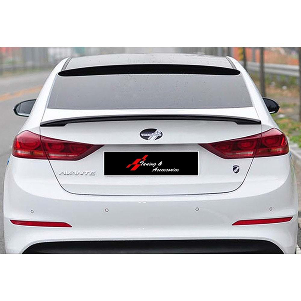 Elantra AD Sport Style Rear Trunk Spoiler Primer Painted Fiberglass / 2015-2019