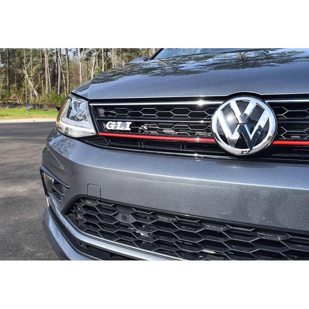 Jetta Mk6 GLI Front Grille ABS / 2014-2018 (Red Line + Matte Black)