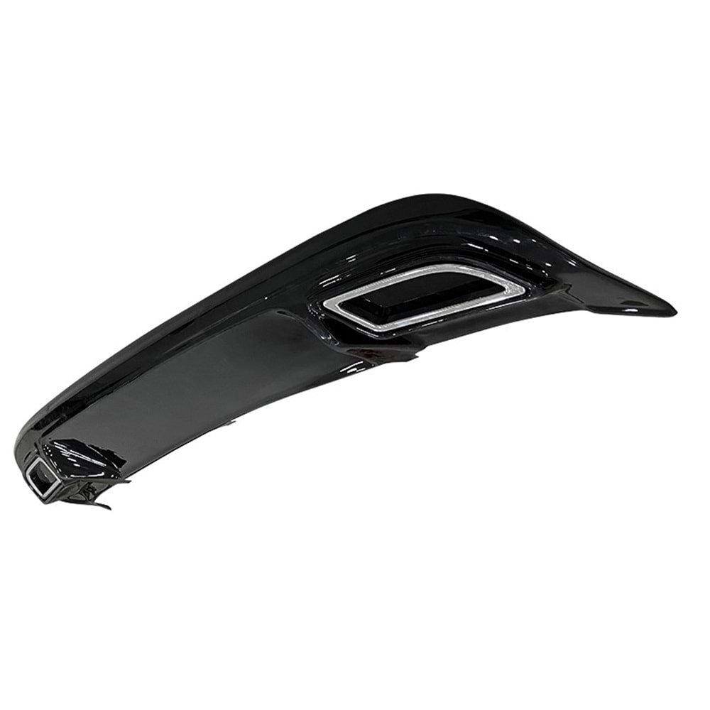 Jetta Mk6 Sport Diffuser With Chromee Exhaust Tips Piano Black Vacuum Plastic / 2010-2014