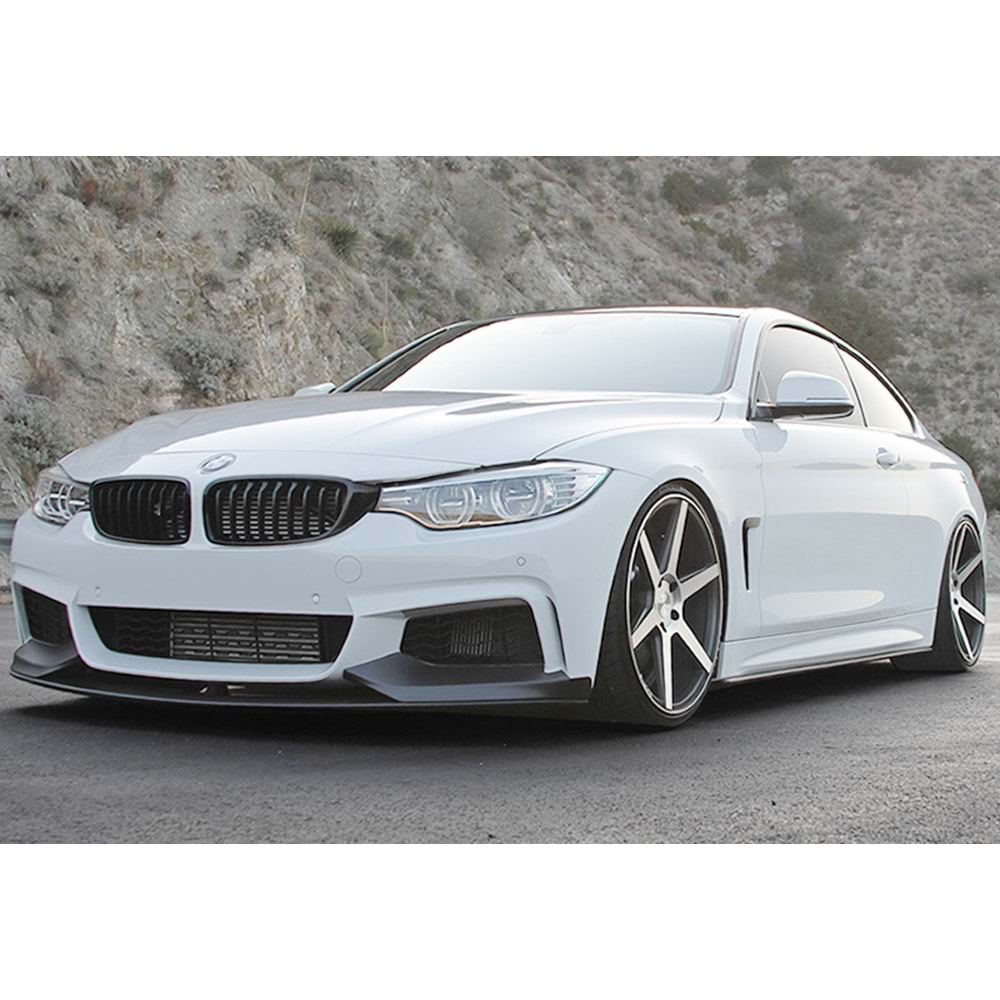 F32 - F36 M Performance Front Lip Piano Black ABS / 2014-2020