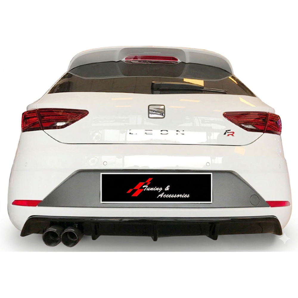 Leon Mk3 FL Custom Model Diffuser Left Dual Output Piano Black Vacuum Plastic / 2017-2020