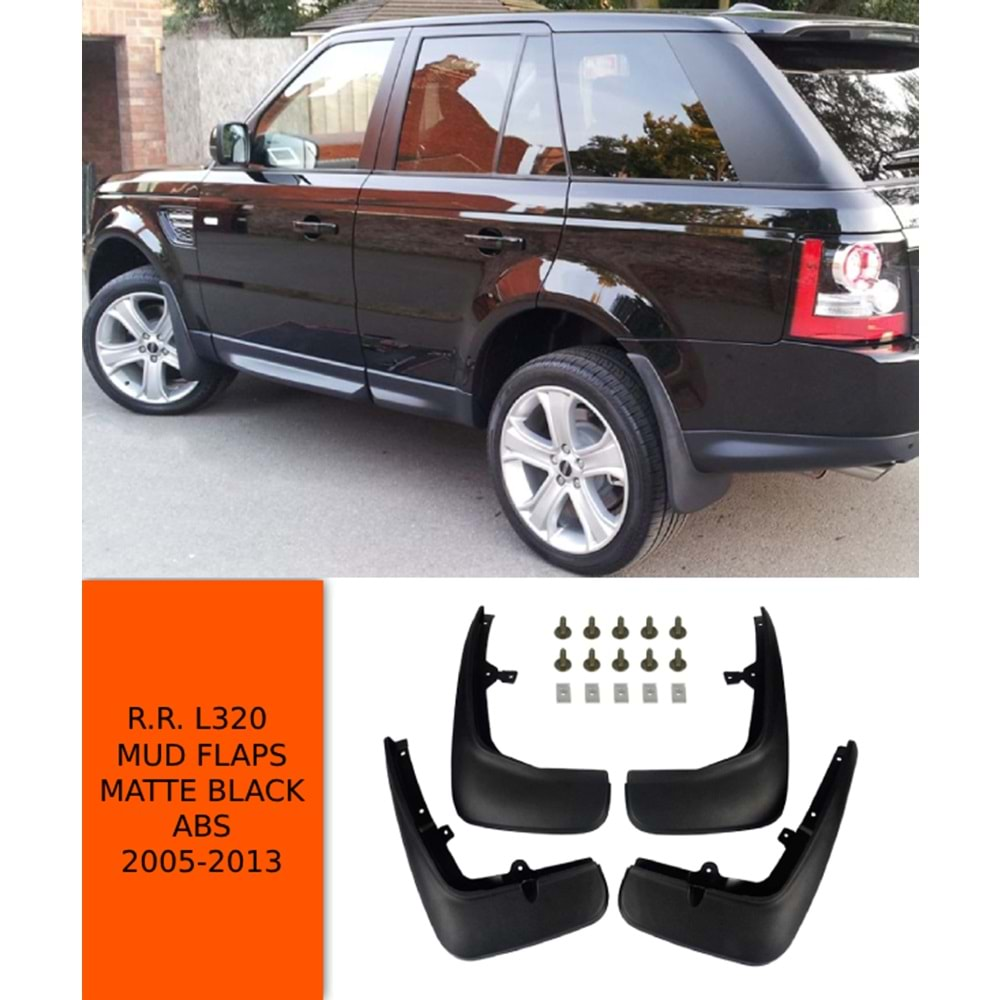 Sport L320 Mud Flaps Set Matte Black ABS / 2006-2012