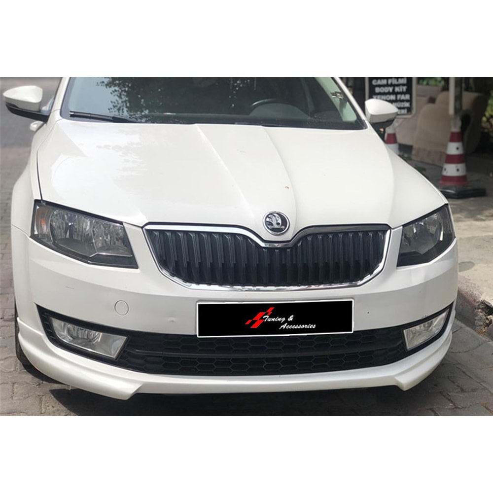 Octavia Mk3 Rieger Model Front Lip Raw Surface Vacuum Plastic / 2012-2017