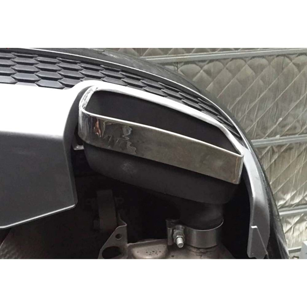 A6 C7 New Style Sline Diffuser Gray + Matte Black ABS / 2011-2015 + (Right Left Exhaust) (Standart Bmp)