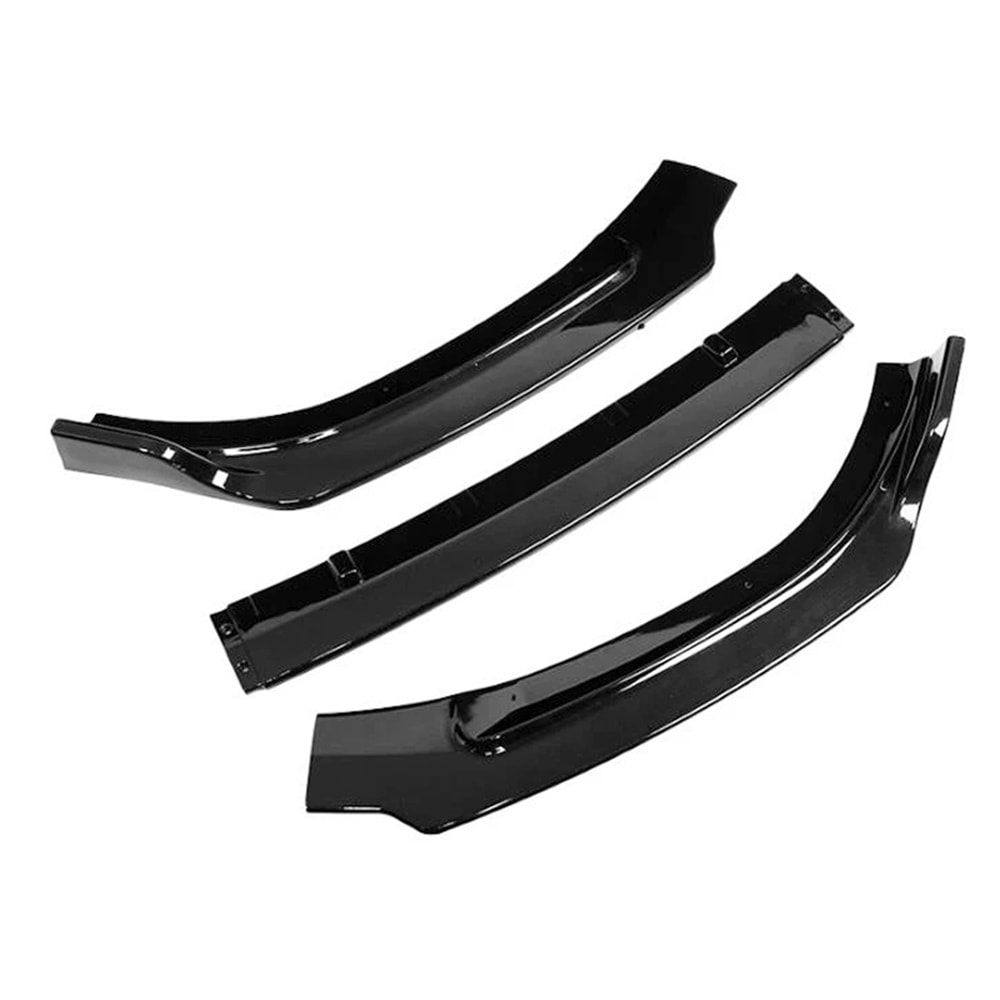 Polo Mk5 Plus V2 Front Lip 3 Pieces Piano Black ABS / 2009-2017
