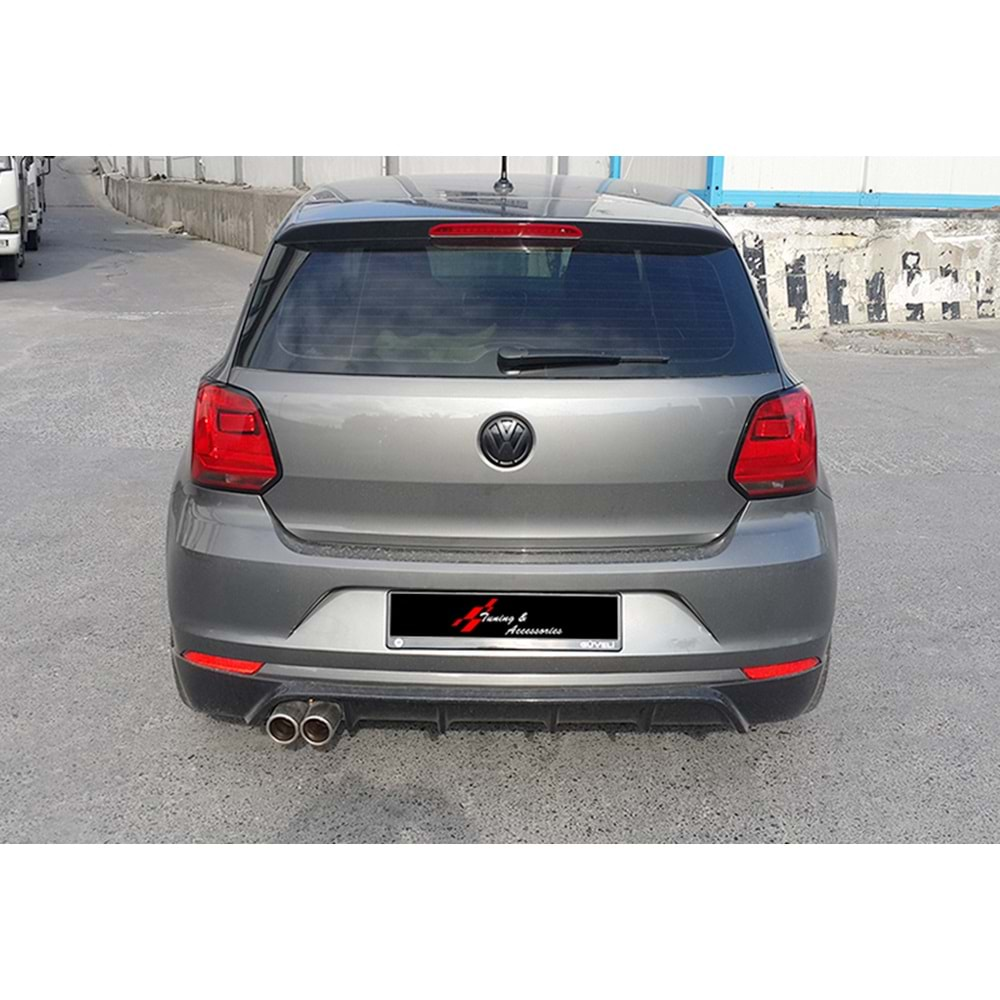 Polo Mk5 FL Rieger Rear Bumper Lip Raw Surface Vacuum Plastic / 2014-2017