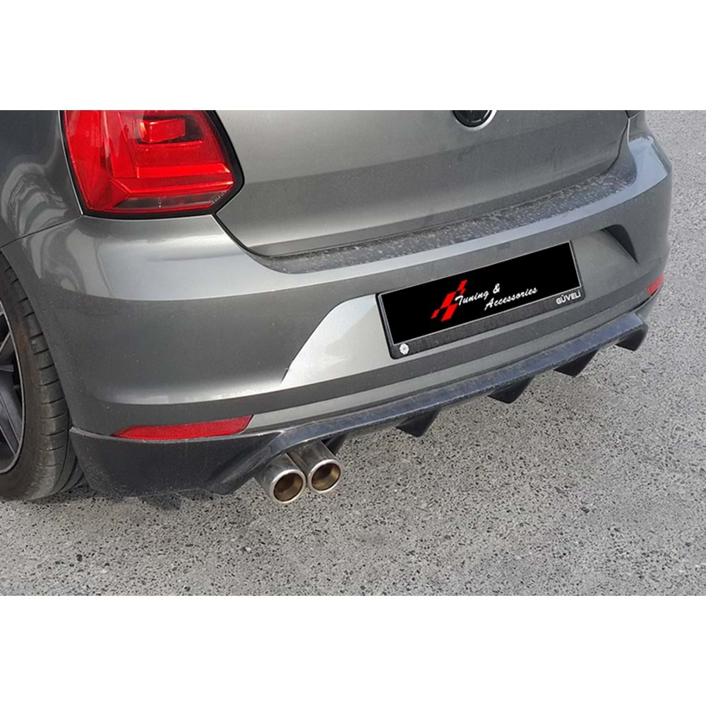 Polo Mk5 FL Rieger Rear Bumper Lip Raw Surface Vacuum Plastic / 2014-2017