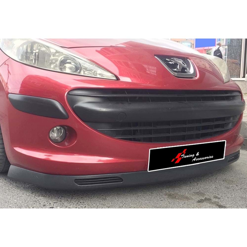 Universal Laguna Front Lip Matte Black ABS / 2 Pieces (V2 New Style)