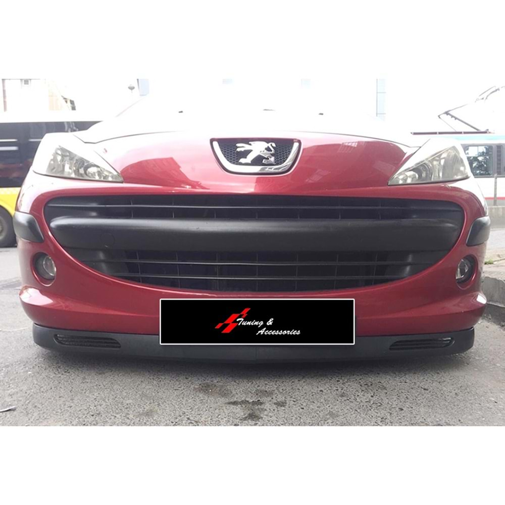 Universal Laguna Front Lip Matte Black ABS / 2 Pieces (V2 New Style)