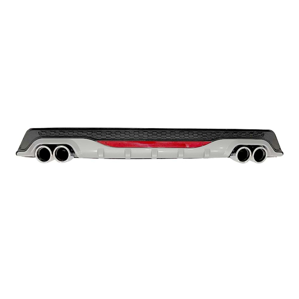 Universal AMG G Style Rear Diffuser ABS / (Grey + Matte Black - Circle Exhaust Tips)