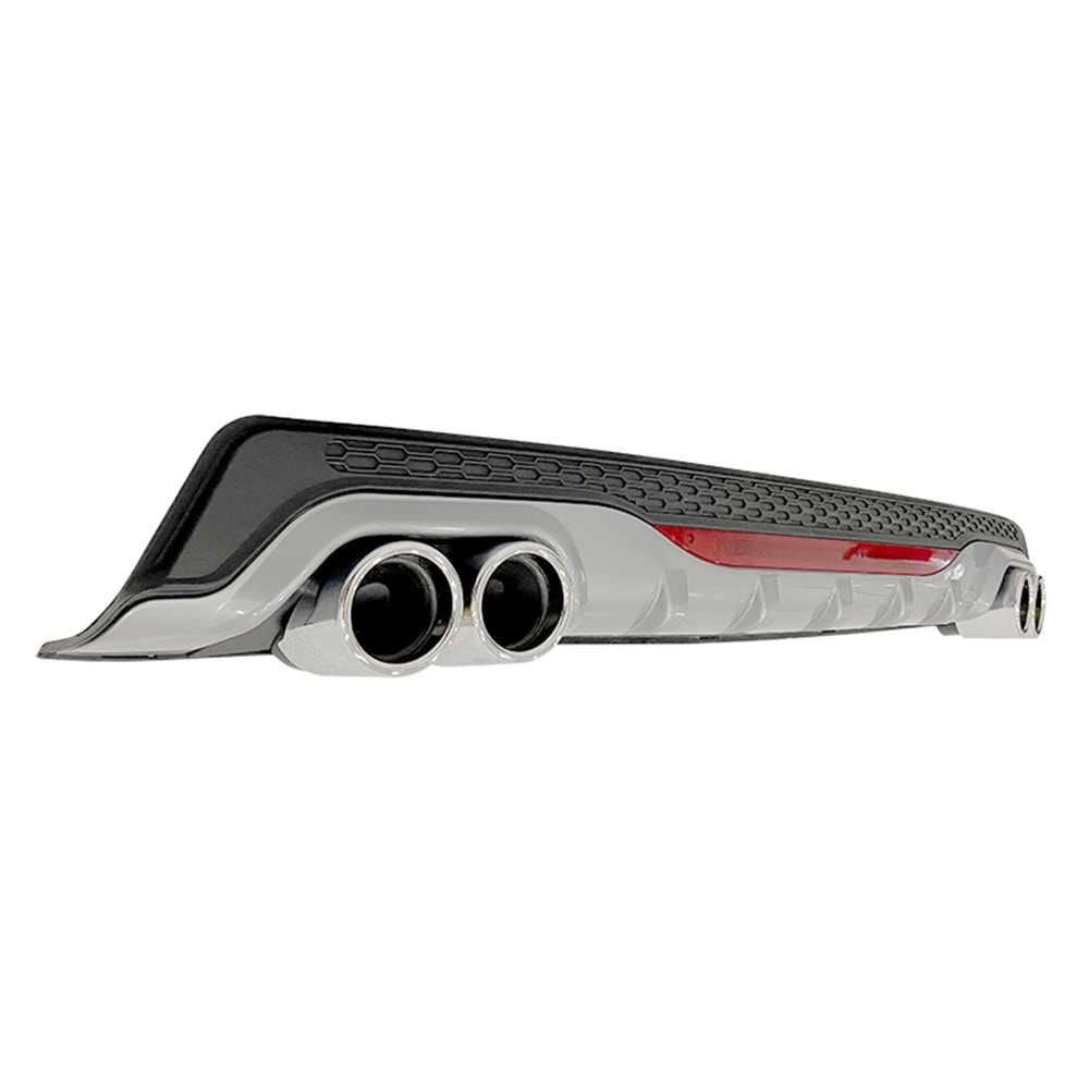 Universal AMG G Style Rear Diffuser ABS / (Grey + Matte Black - Circle Exhaust Tips)