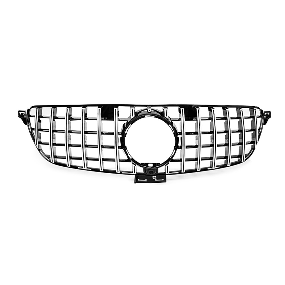 W166 FL GLE GTR Front Grille ABS / 2015-2019 (Chrome Line + Piano Black)