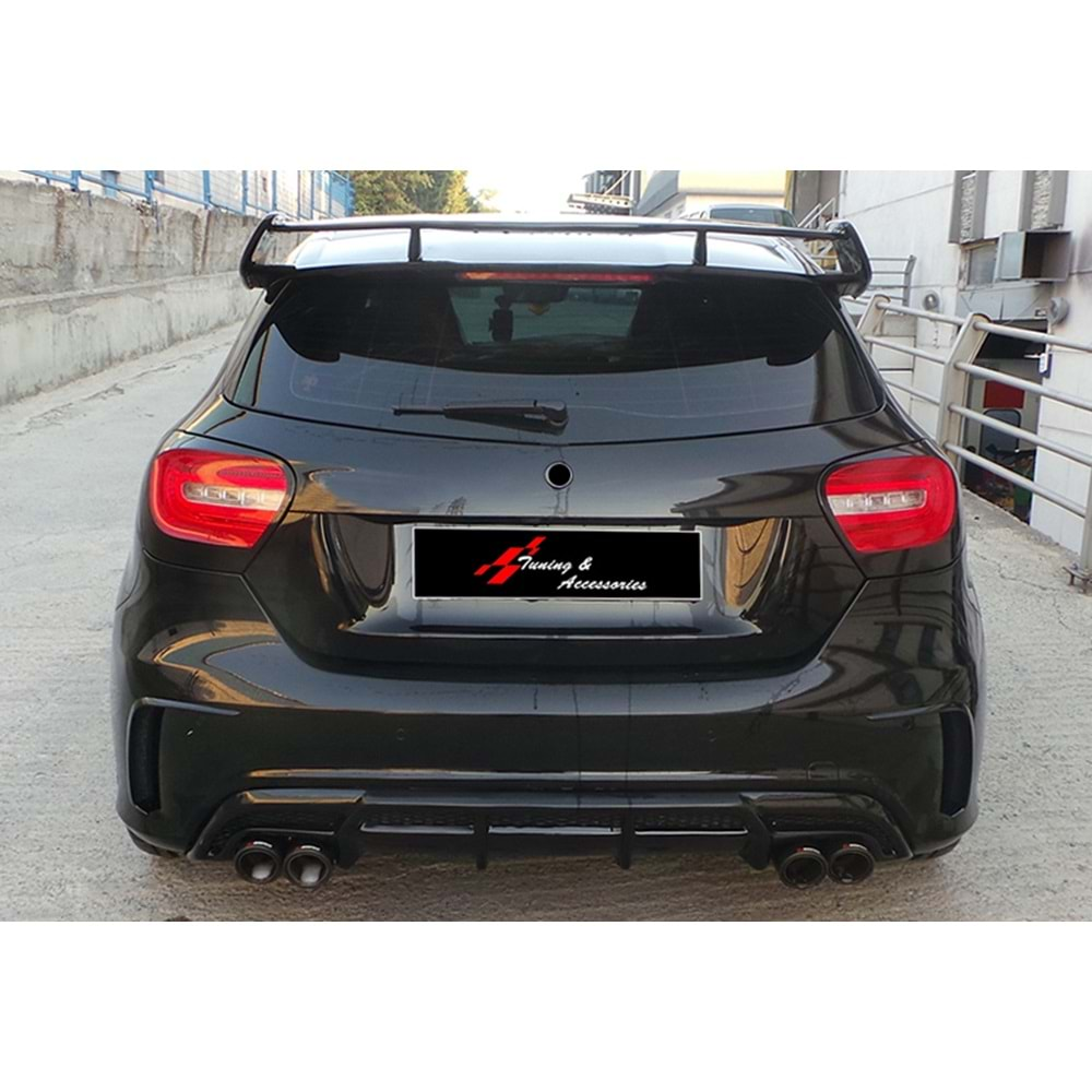 W176 A45 Rear Spoiler AMG Style Primer Painted Fiberglass / 2012-2018